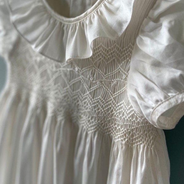 Eve Hand Smocked Special Occasion Baby Gown