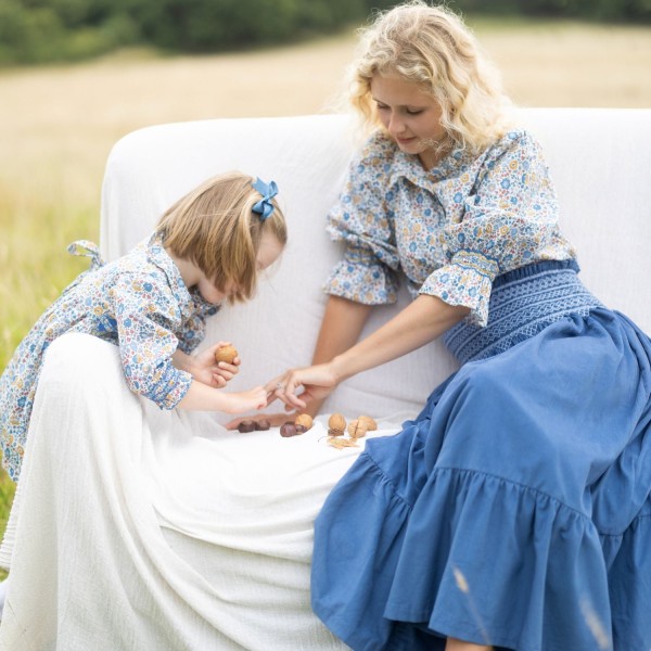 Antoinette Dress with Golden Dusk Hand Smocking Made With Liberty D’anjo