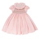 Margaret Special Occasion Dress Seashell Cotton Sateen with Gold & Pearl Hand Smocking Margaret Special Occasion Dress Seashell Cotton Sateen with Gold & Pearl Hand Smocking