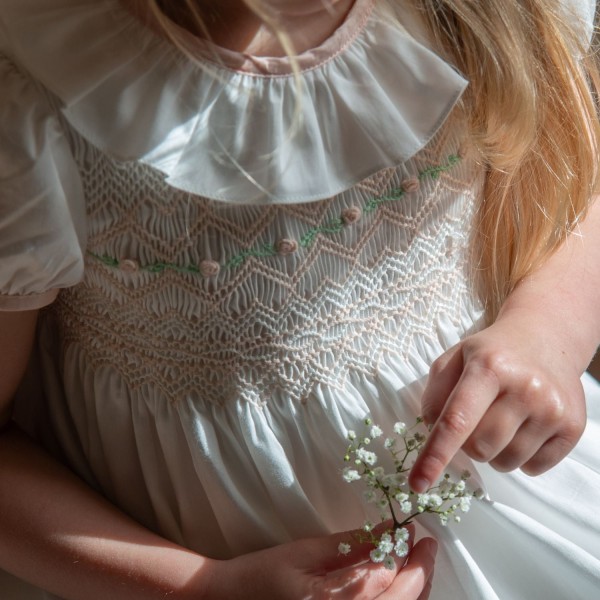Diana Special Occasion Dress with Seashell Hand Smocking Diana Special Occasion Dress with Seashell Hand Smocking