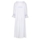 Bessie Coleman Women's Dress Moonstone Cotton with Cornflower Hand Smocking