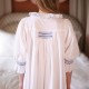 Bessie Coleman Women's Dress Moonstone Cotton with Sapphire Hand Smocking Bessie Coleman Women's Dress Moonstone Cotton with Sapphire Hand Smocking