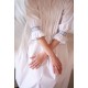 Bessie Coleman Women's Dress Moonstone Cotton with Sapphire Hand Smocking Bessie Coleman Women's Dress Moonstone Cotton with Sapphire Hand Smocking