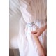 Bessie Coleman Women's Dress Moonstone Cotton with Sapphire Hand Smocking Bessie Coleman Women's Dress Moonstone Cotton with Sapphire Hand Smocking