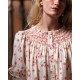 Cleopatra Blouse Painted Petals with Blush Hand Smocking Edition 38 Cleopatra Blouse Painted Petals with Blush Hand Smocking Edition 38