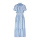 Colette Dress Passionflower Trellis with Delphinium Blue Hand Smocking