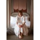 Nightingale Women's Dress Forget Me Not Plumetti with Delphinium Hand Smocking