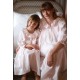 Nightingale Women's Dress Powder Puff Plumetti with Marshmallow Hand Smocking