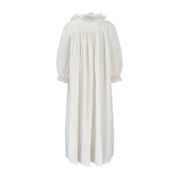 Nightingale Women's Dress Powder Puff Plumetti with Marshmallow Hand Smocking