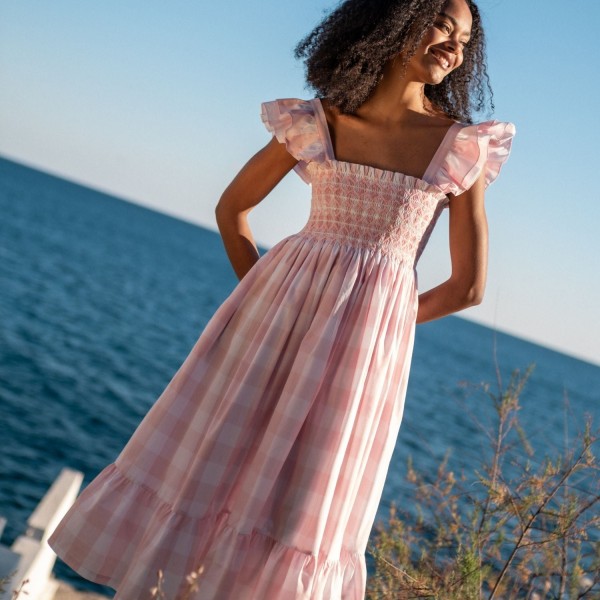 Rachel Carson Dress Candyfloss Gingham with Cocoloco hand Smocking Rachel Carson Dress Candyfloss Gingham with Cocoloco hand Smocking
