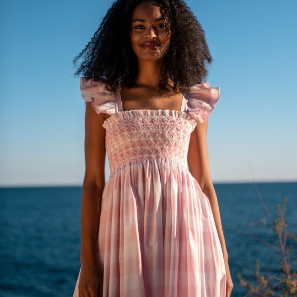 Rachel Carson Dress Candyfloss Gingham with Cocoloco hand Smocking Rachel Carson Dress Candyfloss Gingham with Cocoloco hand Smocking
