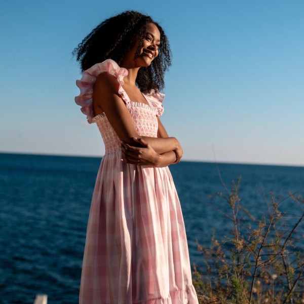 Rachel Carson Dress Candyfloss Gingham with Cocoloco hand Smocking Rachel Carson Dress Candyfloss Gingham with Cocoloco hand Smocking