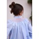 Scholl Blouse Oxford Stripe with Orange Blossom Hand Smocking Edition 62