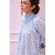 Scholl Blouse Seurat Splat with Sapphire Hand Smocking Edition 64