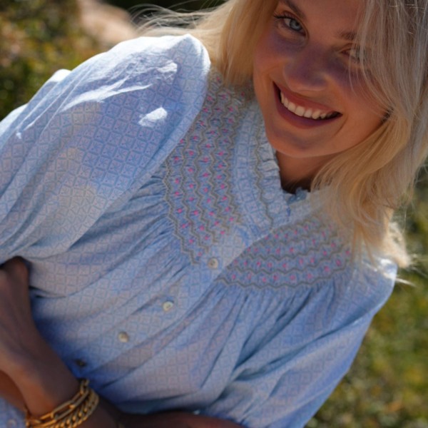 Scholl Blouse Tangier Trellis with Oasis Hand Smocking Edition 73